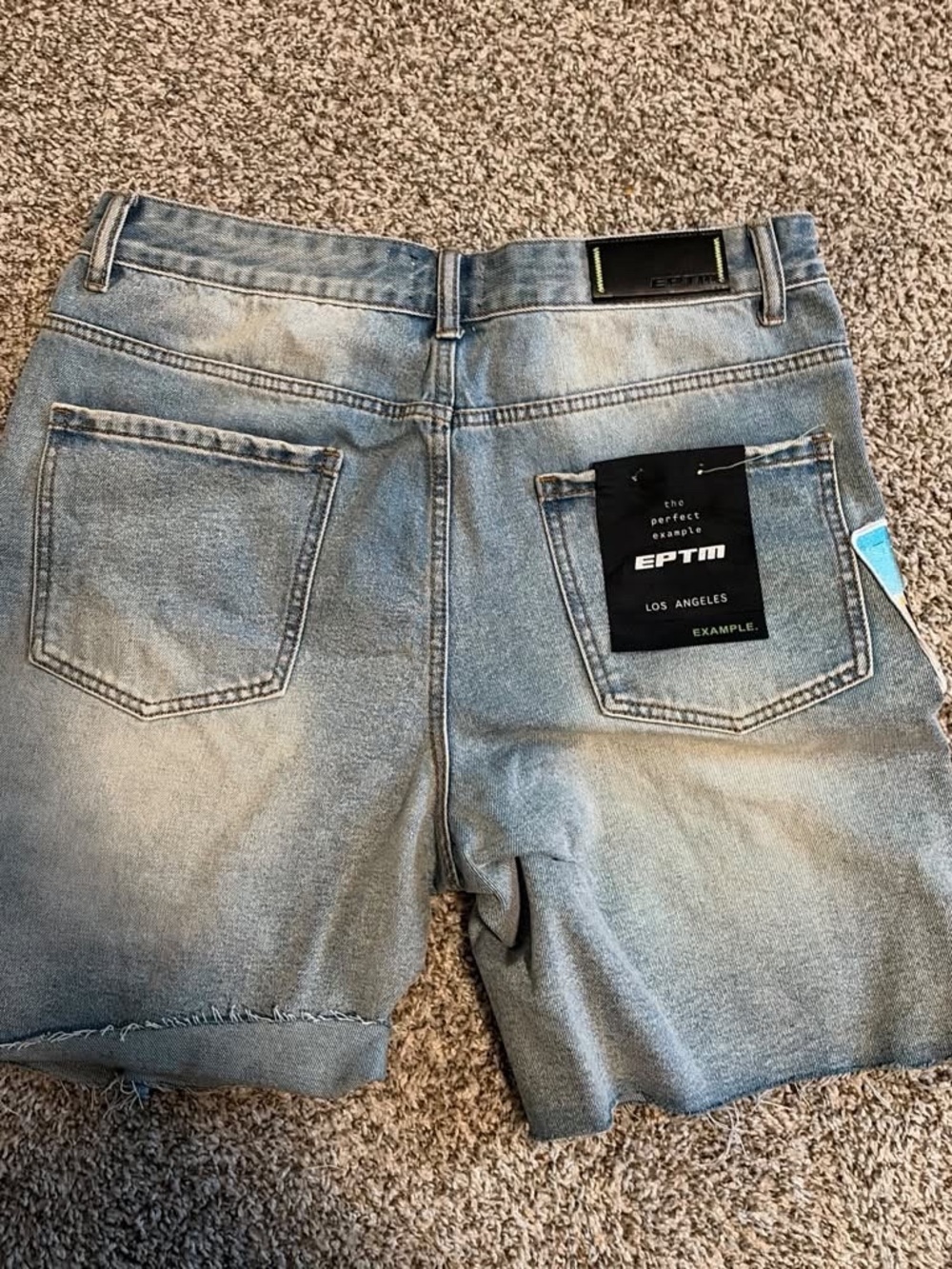 & Other Stories Faded Light Blue Denim Shorts